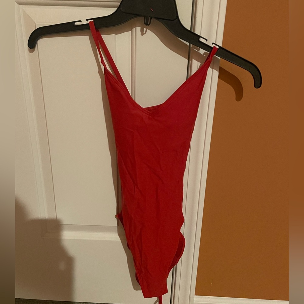 NWT Aerie Red One Piece Swimsuit Size Medium (long)